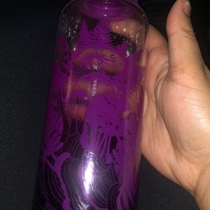 Pink mushroom detail glass Starbucks tumbler